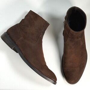 To Boot New York Adam Derrick Boots Mens 9 Brown Suede Side Zip Ankle Heritage